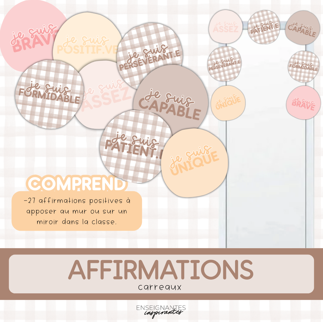 Image of Affirmations positives (carreaux)